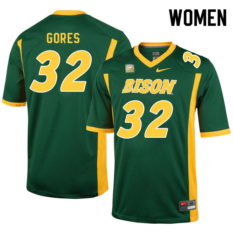Women #32 John Gores North Dakota State Bison College Football Jerseys Sale-Green - Click Image to Close